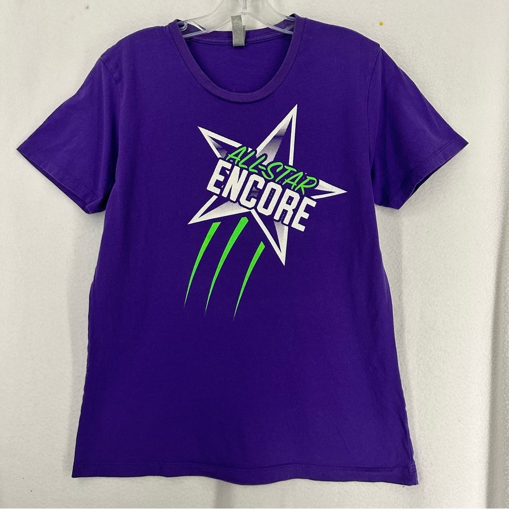 All Star Encore Gymnastics Star Graphic T Shirt Womens Large Purple